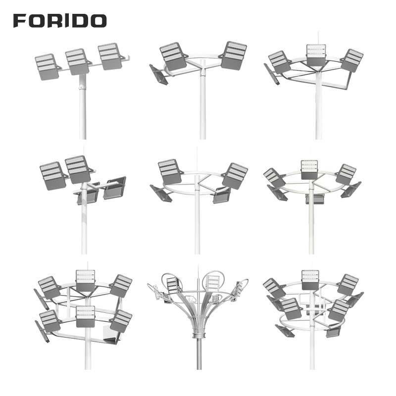 Fixed Round Lamp Panel Pole Light